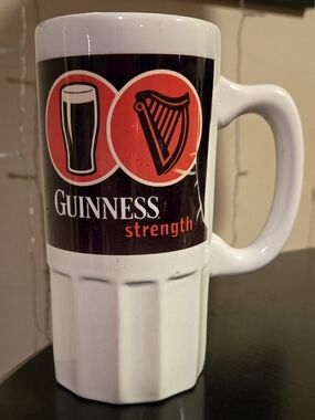 Guinness White Vintage Rare Ceramic Mug